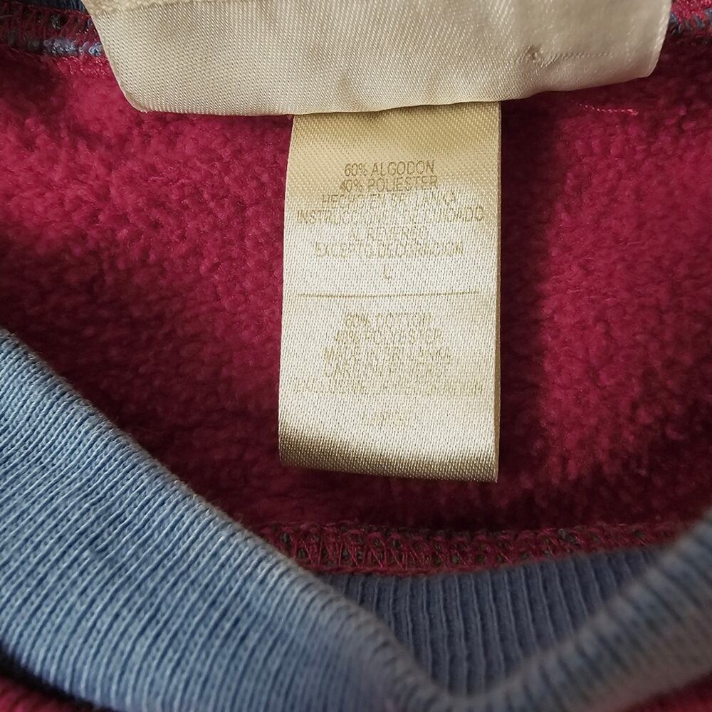 Vintage Christmas Snowman Grandma Sweatshirt Red Cozy Grannycore Cottagecore L - Picture 7 of 13